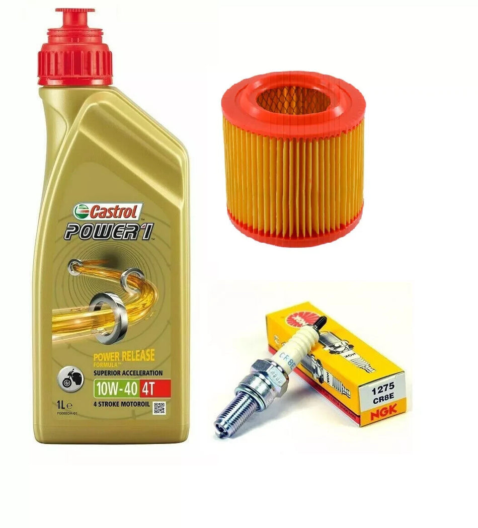 KIT/TAGLIANDO MALAGUTI MADISON 125 150 OLIO CASTROL CANDELA FILTRO ARIA