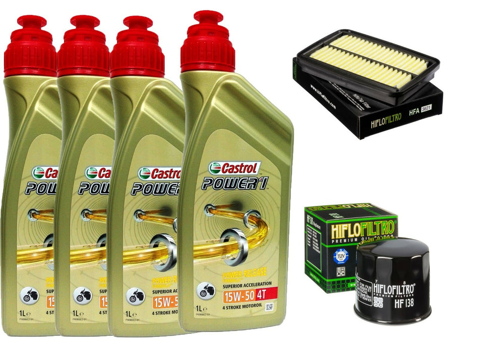 KIT TAGLIANDO SUZUKI GSF BANDIT 1250 2010/2016 CASTROL 15W50 FILTRO ARIA OLIO
