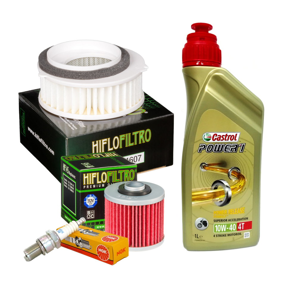 Tagliando Castrol 10W40 filtro olio aria candele Yamaha XVS 650 Drag Star 97 05