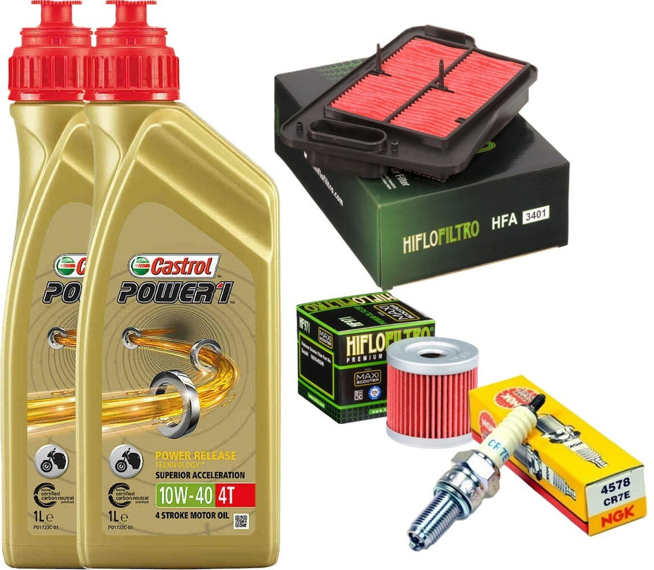 SUZUKI BURGMAN 400 2007 2017 TAGLIANDO CATROL 10W40  FILTRO ARIA OLIO CANDEL