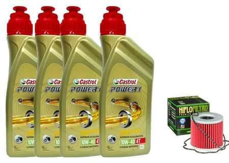 SUZUKI GSX 400 1980 AL 1990 TAGLIANDO CASTROL POWER 1 10W40 FILTRO OLIO HIFLO