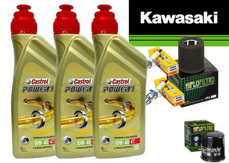 KIT TAGLIANDO KAWASAKI EN 500 1994/1996 CASTROL 10W40 FILTRO OLIO ARIA CANDE