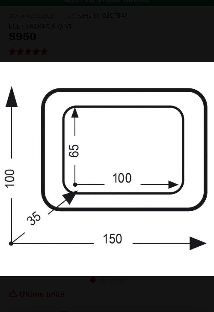 Porta navigatore universale S950 GIVI Per Moto