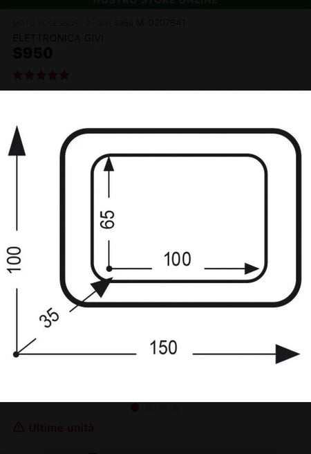 Porta navigatore universale S950 GIVI Per Moto