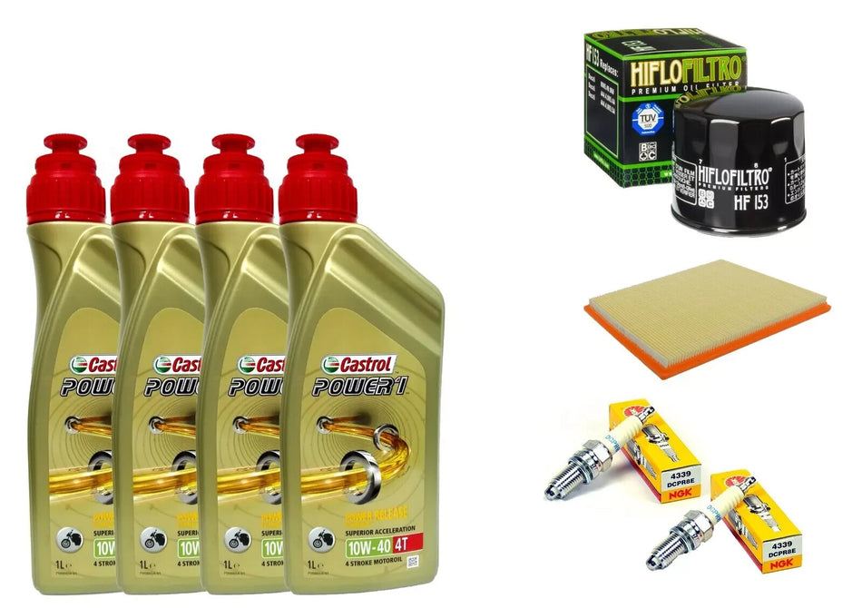 KIT TAGLIANDO CASTROL 10W40 FILTRO OLIO ARIA CANDELE MONSTER S2R 620 695 800