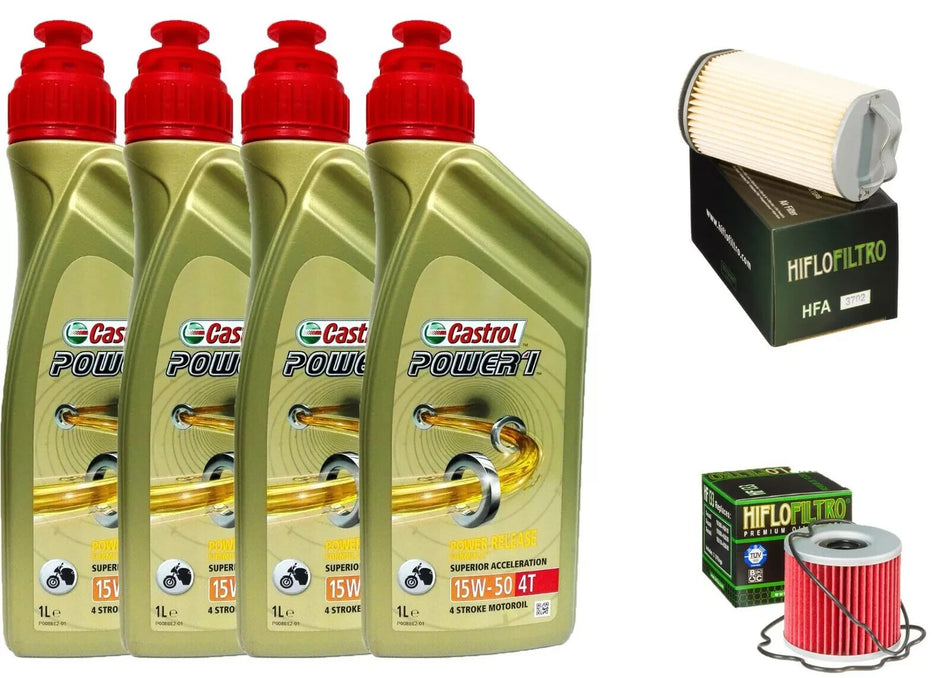 KIT/TAGLIANDO SUZUKI GS/1100 1980 1983 CASTROL/POWER 1 15W50 FILTRO/OLIO/ARIA