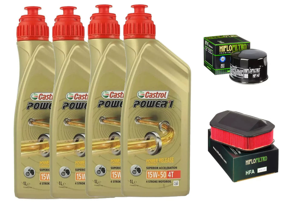 TAGLIANDO Yamaha XVS A Midnight Star 1300 2007 2010 CASTROL 15W50 F. OLIO ARIA