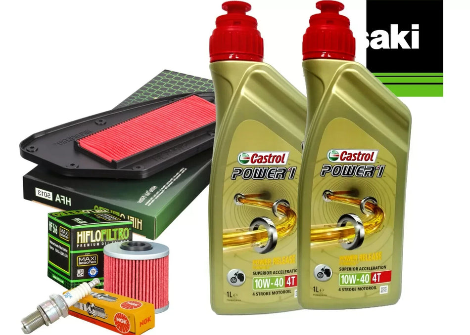 TAGLIANDO Kymco Downtown 350/ABS 2009/16 Castrol 10W40 filtro olio aria candela