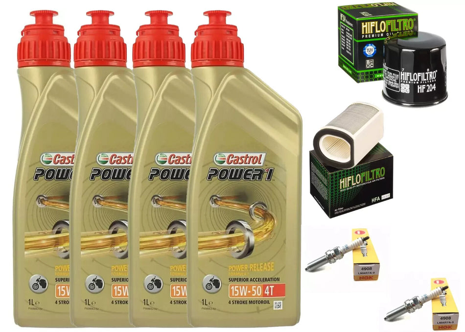 TAGLIANDO Yamaha XVS A Midnight Star 1300 2014 CASTROL 15W50 F. OLIO ARIA CANDEL