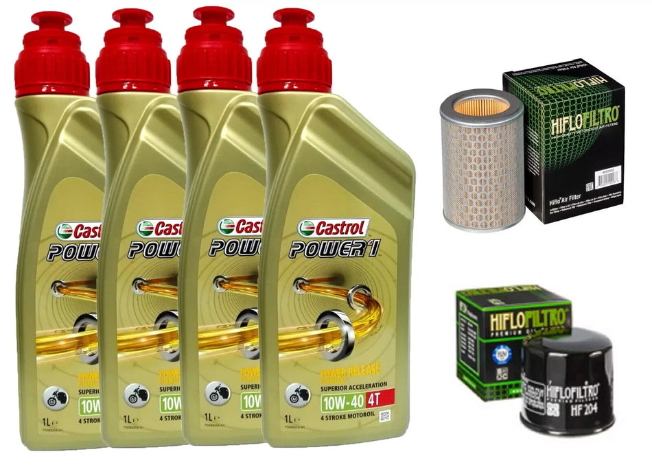 KIT/TAGLIANDO Honda CBF N 600 2004 2007 CASTROL 10W40 FILTRI OLIO ARIA HIFLO
