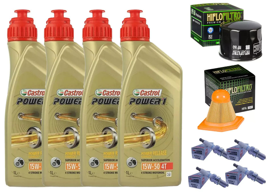 KIT/TAGLIANDO BMW K 1300 S CASTROL POWER 1 15W50 FILTRO OLIO ARIA CANDELE