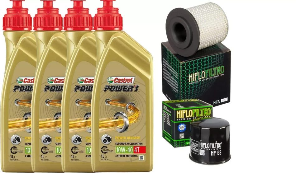 SUZUKI GSX-r 1100 1986 1987 1988 TAGLIANDO CASTROL 10W40 FILTRO ARIA OLIO HIFLO