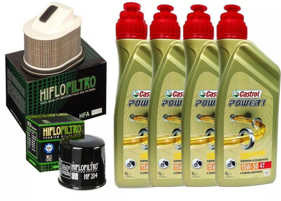 KIT/TAGLIANDO KAWASAKI Z 1000 2003 2004 2005 2006 CASTROL 15W50 FILTRI OLIO ARIA