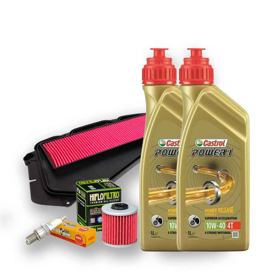  tagliando Castrol 10W40 filtro olio aria candela Kymco Xciting 400 I ABS/ 2018