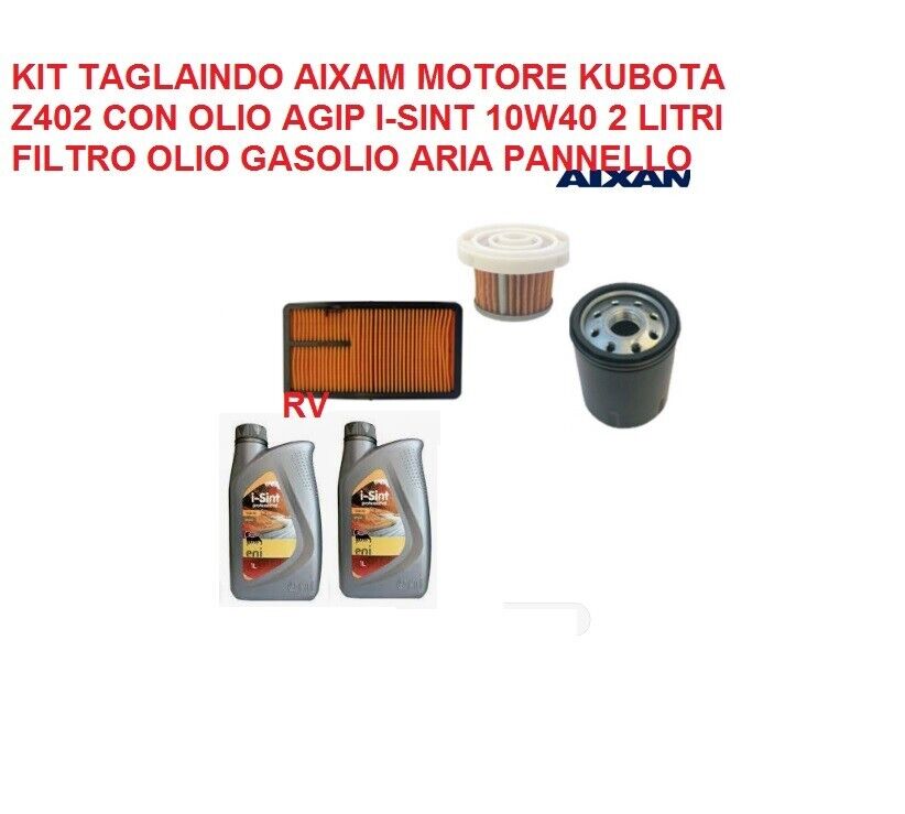 Kit tagliando AIXAM MINAUTO KUBOTA Z402  filtri olio aria F.A COUPE GTO GTI 721
