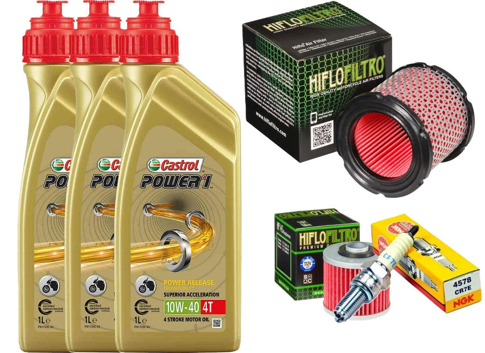 YAMAHA XT 660 Z TENERE 2008 2016 TAGLIANDO CASTROL 10W40 FILTRO ARIA OLIO CANDEL