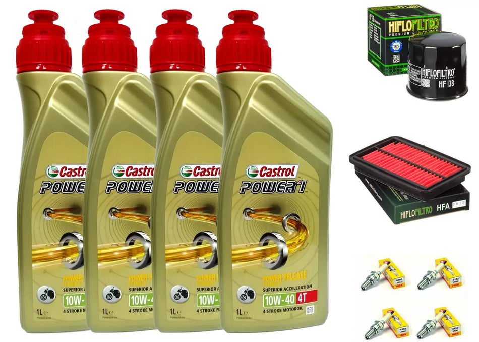 KIT/TAGLIANDO SUZUKI GSF/BANDIT 1200 S CASTROL 10W40 FILTRO OLIO ARIA CANDELE