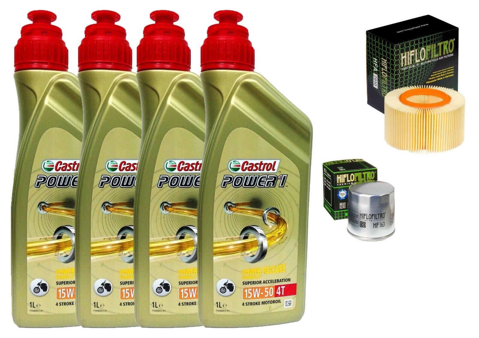 Kit tagliando bmw r 1100 1150 GS 93/01 4 olio castrol 15W50 Filtro olio e aria
