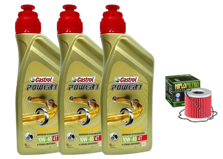 KIT/TAGLIANDO SUZUKI GS 500 E/F/H CASTROL POWER 1 10W40 FILTRO OLIO PER MOTO GS