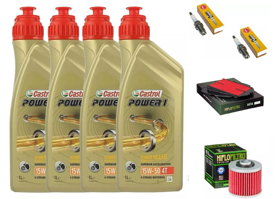 KIT/TAGLIANDO YAMAHA TDM 900 2006 2007 CASTROL 15W50 FILTRI ARIA OLIO CANDELE