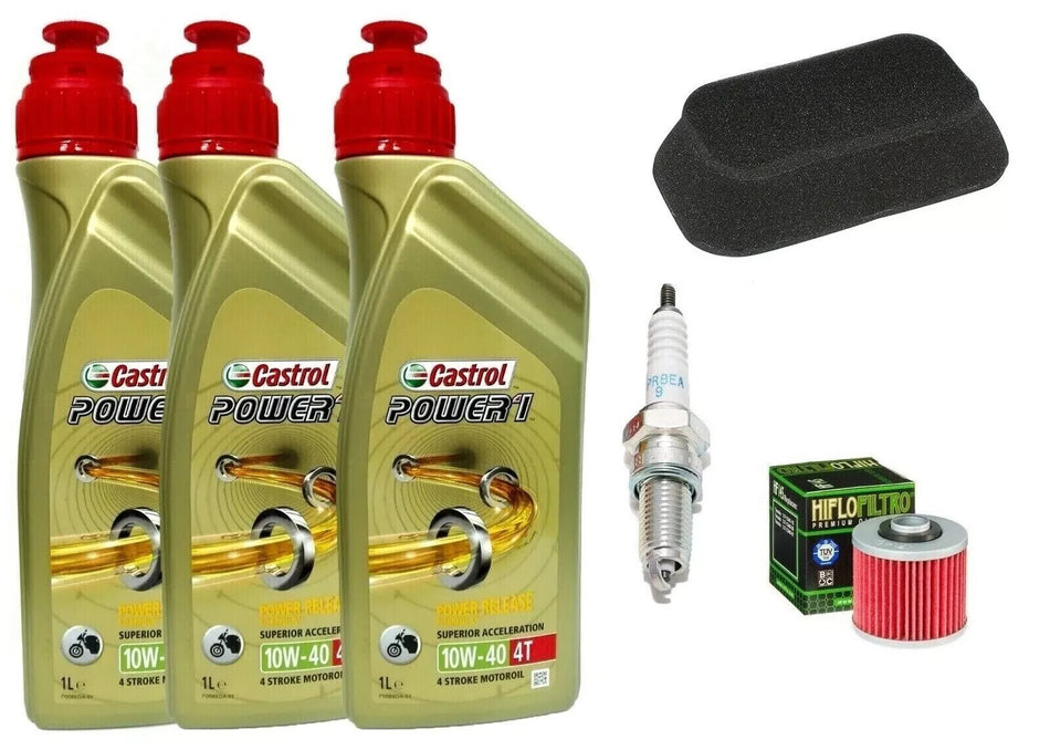YAMAHA TT 600 1985-1998 TAGLIANDO CASTROL 10W40 FILTRO ARIA OLIO E CANDELA NGK