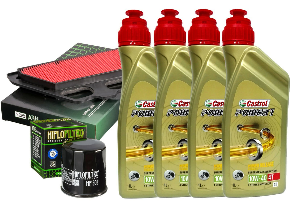 Kit tagliando Castrol Power 1 10W40 filtro olio aria Kawasaki Z 900 2017 AL 2020