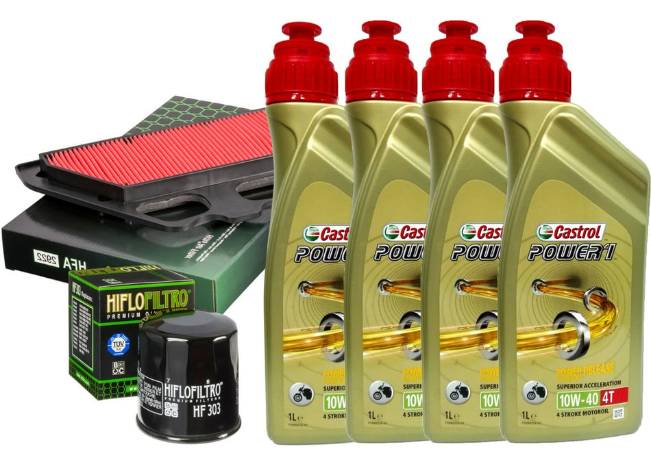 Kit tagliando Castrol Power 1 10W40 filtro olio aria Kawasaki Z 900 2017 AL 2020