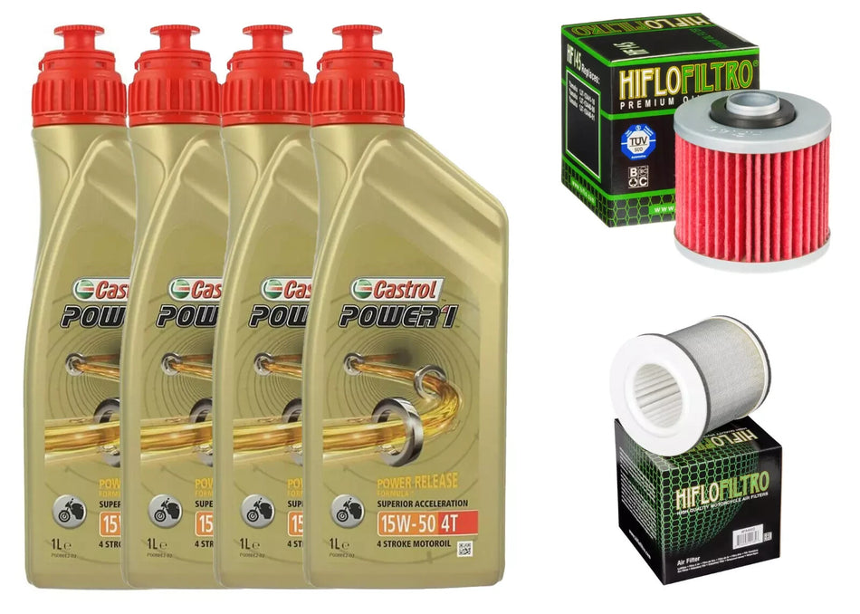 KIT/TAGLIANDO Yamaha BT Bulldog 1100 2002/2006 CASTROL 15W50 FILTRI OLIO ARIA