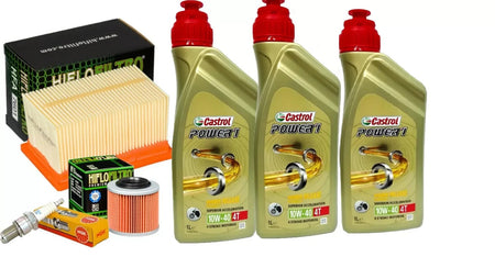 TAGLIANDO BMW F 650/CS G 650 3LT CASTROL POWER 1 10W40/FILTRO OLIO ARIA CANDELA