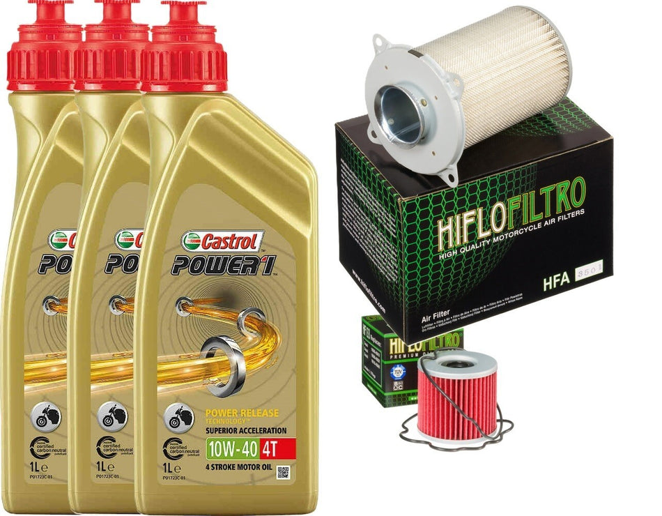 SUZUKI GS 500 1988 2002  TAGLIANDO CASTROL 10W40 FILTRO ARIA OLIO HIFLO