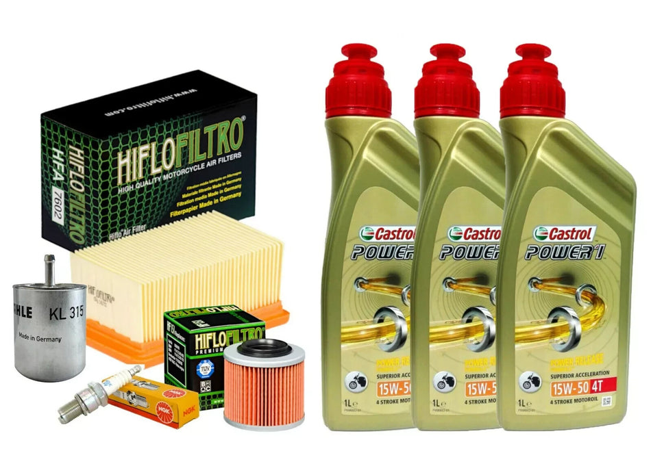 TAGLIANDO BMW G 650 X-Moto 2007/08 Castrol 15W50 F. olio aria carburante candela