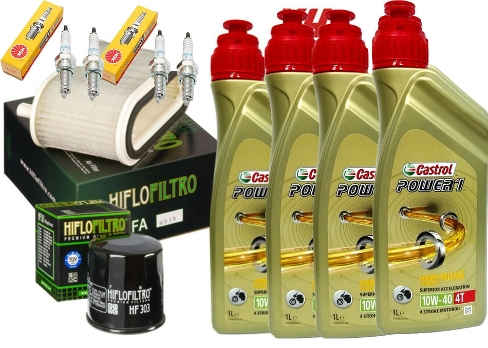KIT/TAGLIANDO YAMAHA V-MAX 1200 1996 2007 CASTROL 10W40 FILTRI OLIO ARIA CANDELE