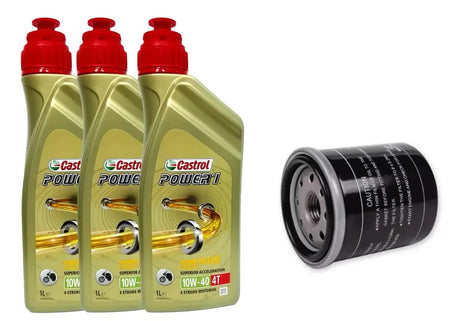 KIT TAGLIANDO CASTROL POWER/1 10W40 3L FILTRO OLIO ORIGINALE  APRILIA SHIVER/750