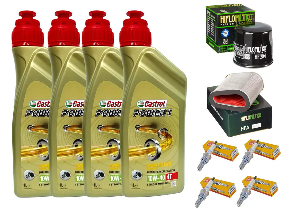 KIT TAGLIANDO HONDA CBF 1000 F ABS CASTROL POWER1 10W40/FILTRO OLIO ARIA CANDELE