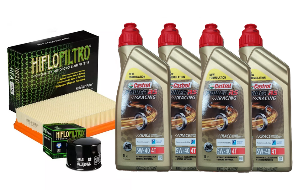 TAGLIANDO BMW R 1200 GS LC 2013 2016 KIT OLIO CASTROL RACING 5W40 + FILTRO OLIO 