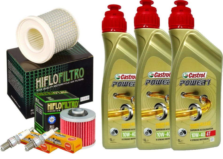KIT TAGLIANDO YAMAHA XV 535 VIRAGO CASTROL 10W40  FILTRO OLIO ARIA CANDELE