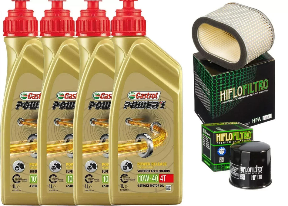 SUZUKI TL 1000 1997 2000 TAGLIANDO CASTROL POWER 10W40 FILTRO ARIA OLIO HIFLO