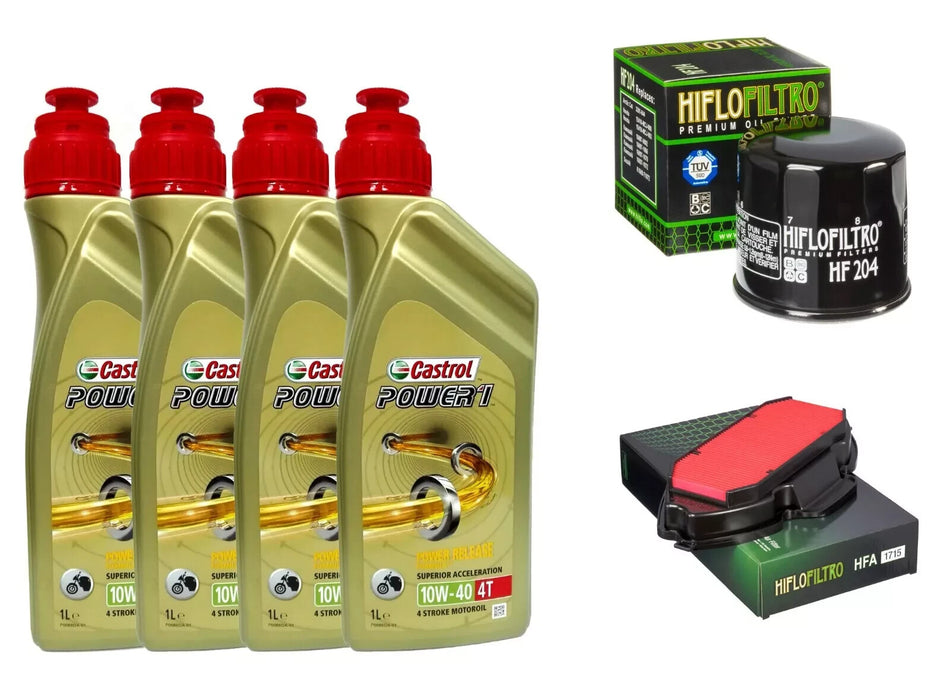 HONDA CTX / INTEGRA 700/750 KIT TAGLIANDO CASTROL POWER 1 10W40 FILTRO OLIO ARIA