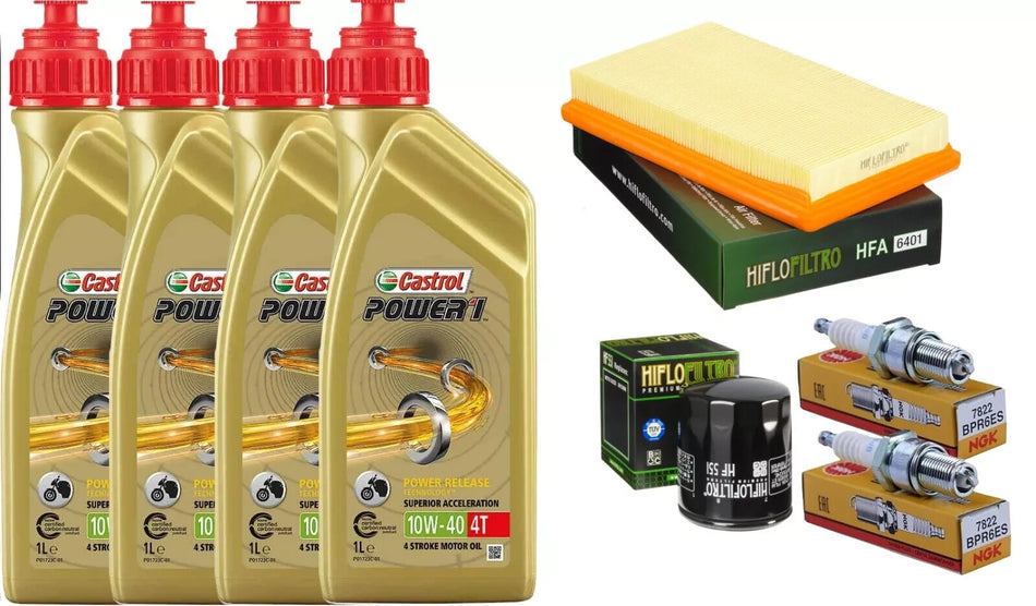MOTO GUZZI CALIFORNIA 1100 2006 2012 TAGLIANDO CASTROL 10W40 ARIA OLIO CANDELE