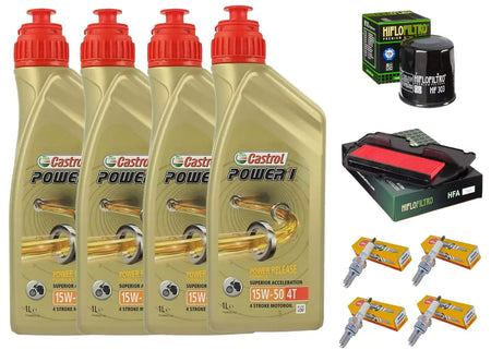 HONDA CBR 900 FIREBLADE KIT/TAGLIANDO CASTROL 15W50 FILTRO OLIO ARIA CANDELE