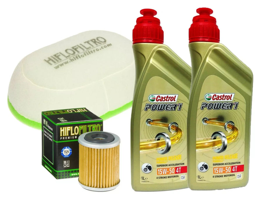 KIT/TAGLIANDO Yamaha XT 350 1985 1986 1987 1989  Castrol 15W50 filtro olio aria