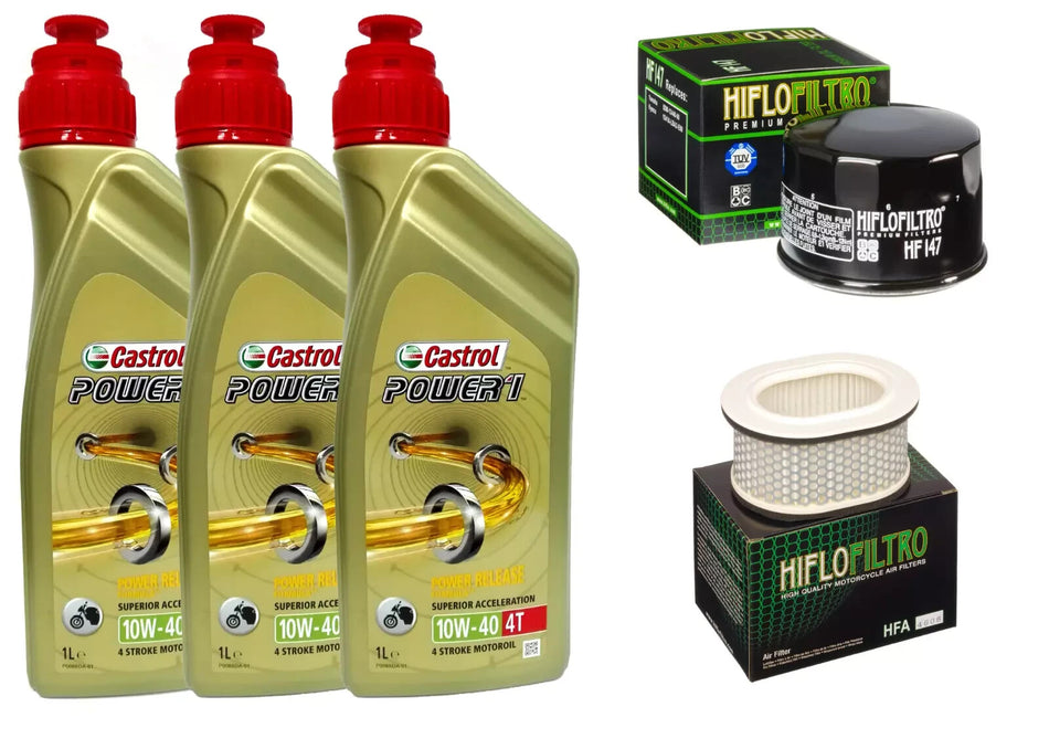 KIT/TAGLIANDO YAMAHA  FZS/FAZER/SP 600 3L CASTROL POWER 1 10W40 FILTRO OLIO ARIA