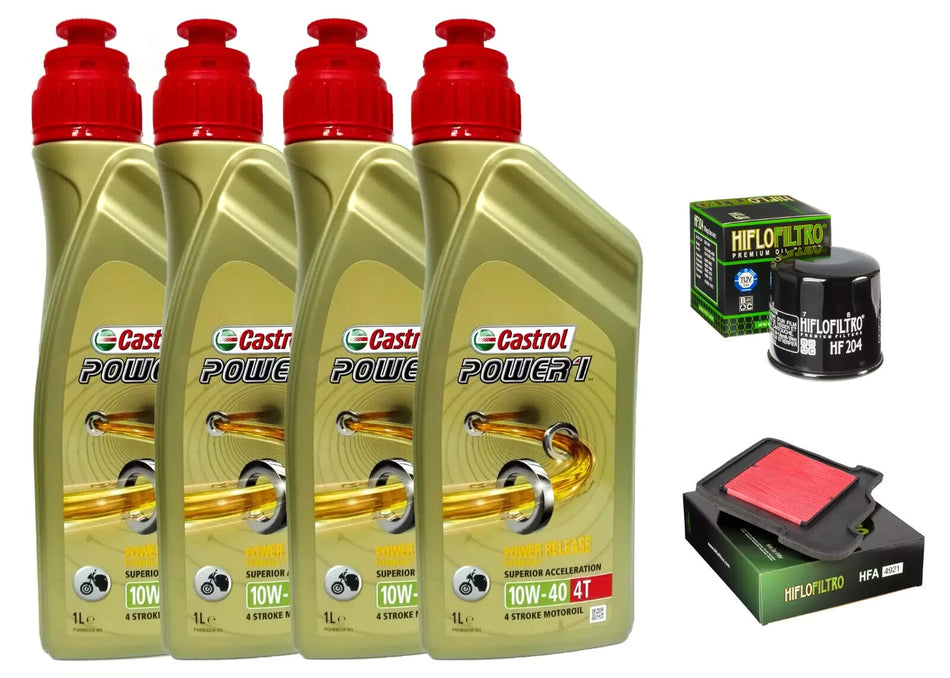 KIT/TAGLIANDO YAMAHA MT-09 MT09 CASTROL POWER 1 10W40 FILTRO OLIO ARIA