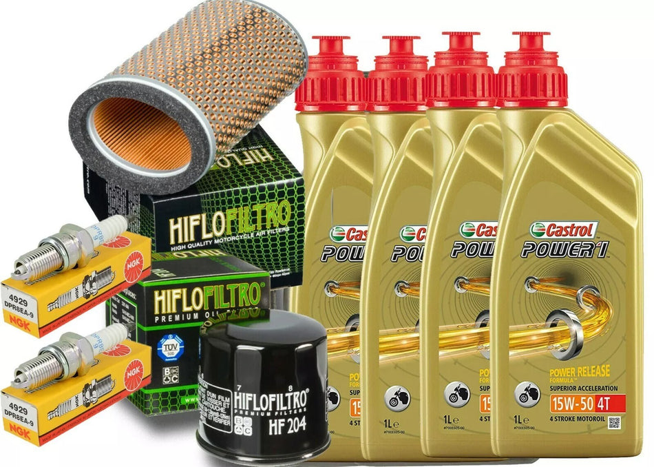TAGLIANDO TRIUMPH BONNEVILLE T100 865 110TH CASTROL 15W50 F. OLIO ARIA CANDELE