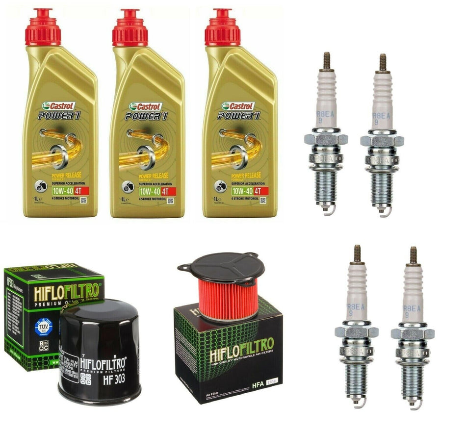 TAGLIANDO HONDA XRV 750 90/92 AFRICA TWIN CASTROL 10W40 FILTRO OLIO ARIA CANDELE