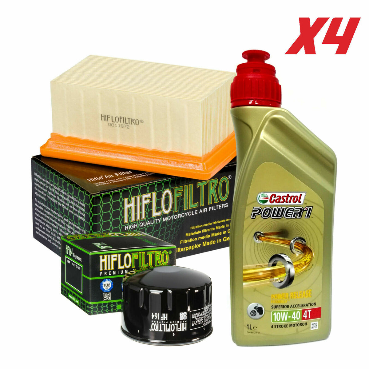Kit tagliando Castrol Power 1 10W40 filtro olio aria BMW R 1200 GS R RT Nine T