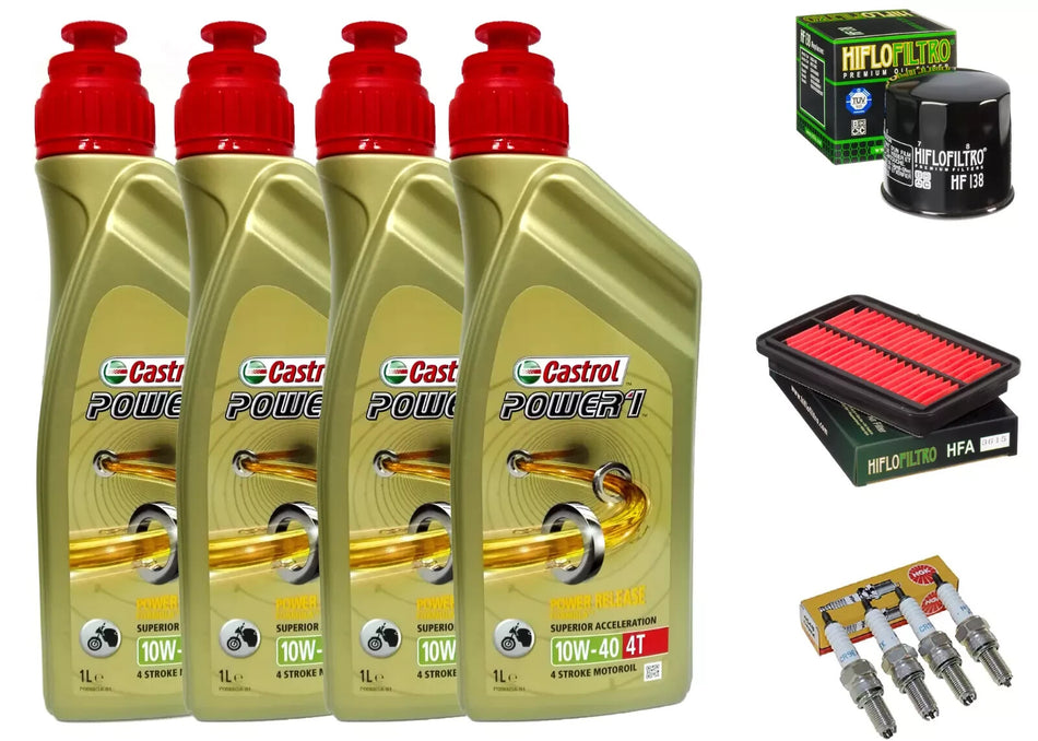 KIT/TAGLIANDO SUZUKI GSF/BANDIT/600 CASTROL 10W40 FILTRO OLIO ARIA CANDELE MOTO