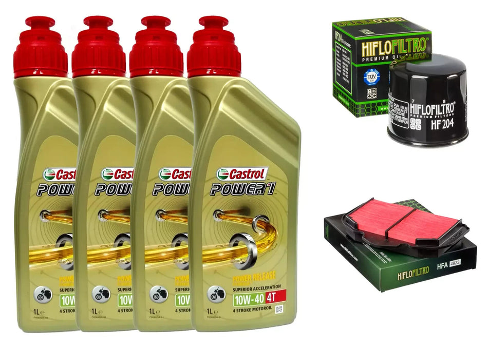 KIT/TAGLIANDO YAMAHA XT 1200 Z TENERE ABS 11/16 CASTROL 10W40 FILTRO OLIO ARIA