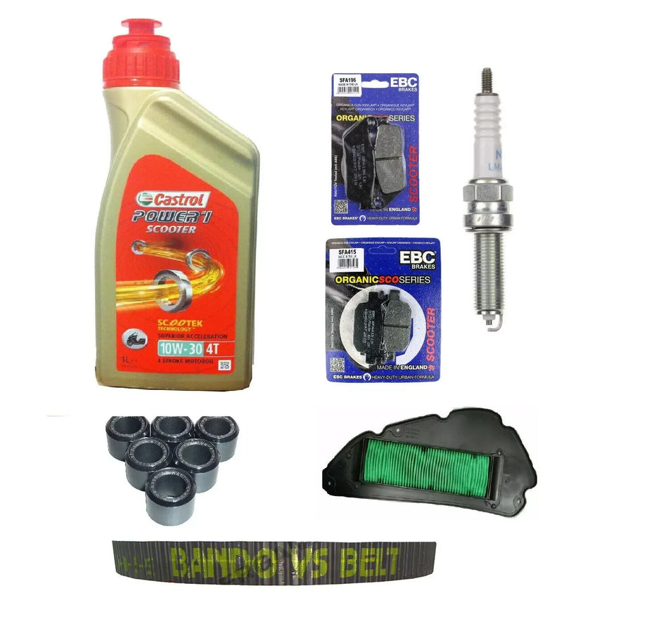 TAGLIANDO HONDA SH 125 150 2020 2024 CASTROL 10W30 FILTRO CANDELA CINGHIA FRENI