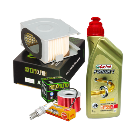 Tagliando Castrol Power 1 15W50 filtro olio aria candele Honda CB 350/400 Four
